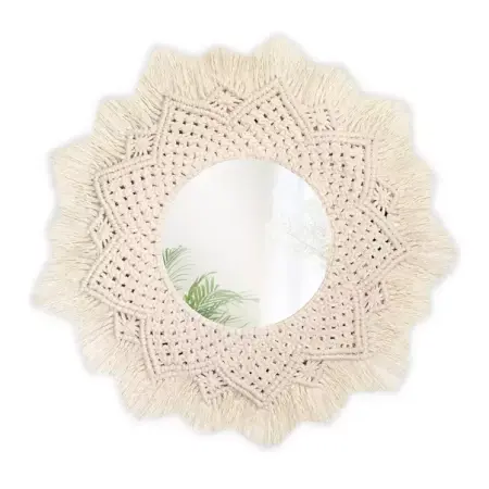 Oglinda rotunda Rea Boho 322051 bej 60 cm [1]