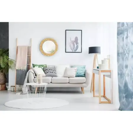 Oglinda rotunda Rea Boho KLNA-MR01 rama lemn 36 cm [6]