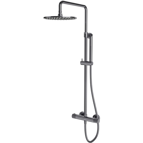 Coloane de dus - Omnires Contour set de duș perete cu termostat crom CT8044CR