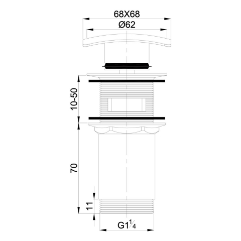 Omnires dop pentru lavoar crom F706CR [1]