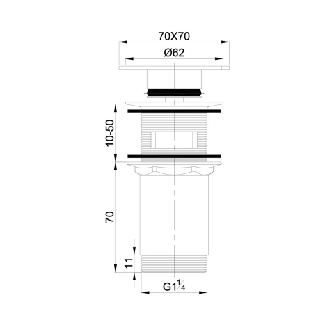 Omnires dop pentru lavoar crom Q706CR [1]