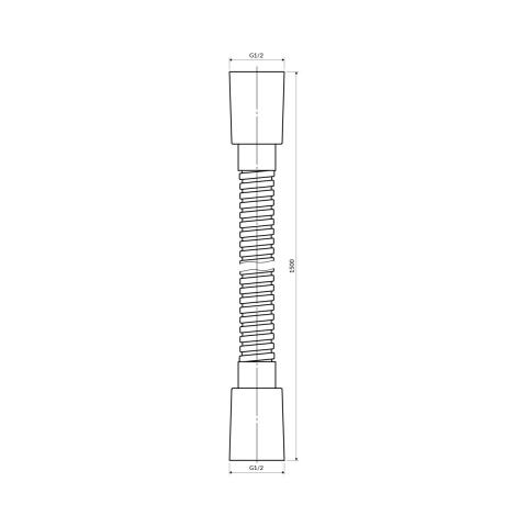 Omnires furtun de duș 150 cm alb 023-XWM [1]