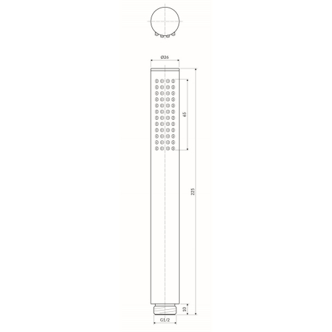Omnires Microphone duș de mână alb MICROPHONEX-RWM [1]