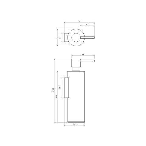 Omnires Modern Project dozator săpun 150 ml alb MP60721WM [1]