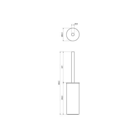 Omnires Modern Project perie de toaletă stativ alb MP60622WM [1]