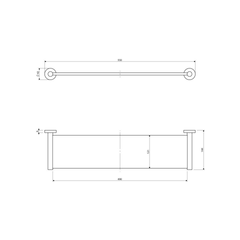 Omnires Modern Project raft de baie 55 cm alb MP60930WM [1]