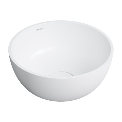 Lavoare pe blat - Omnires Shell M+ lavoar 35x35 cm rotund sub blat alb SHELL350UNBM