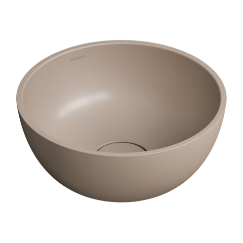 Lavoare pe blat - Omnires Shell M+ lavoar 35x35 cm rotund sub blat maro/bej SHELL350UNDB