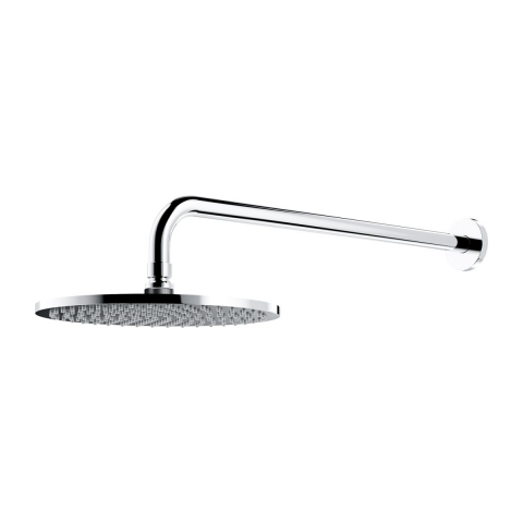 Brate si palarii dus - Omnires SlimLine cap de duș cu braț 25.4x25.4 cm rotund crom WGSET1CR