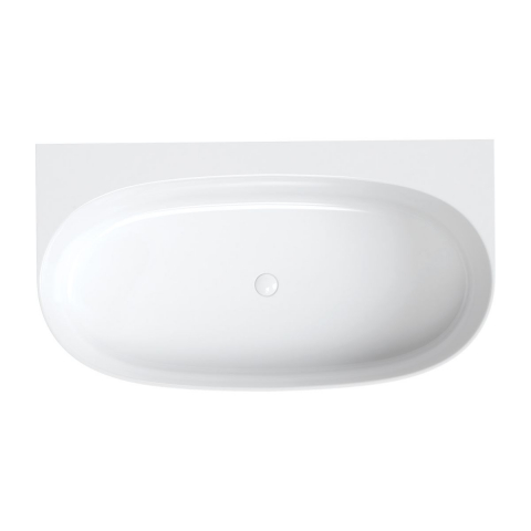 Omnires Valencia M+ cadă de perete 158x86 cm ovală alb VALENCIAWPBP [2]