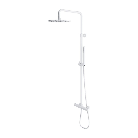 Coloane de dus - Omnires Y set de duș perete cu termostat da alb Y1244SUWM