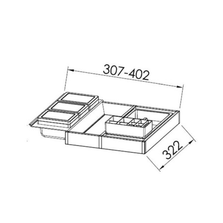 Mobilier Baie - Organizator pentru sertarul de sus, Kolpasan
