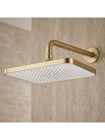 Palarie de dus dreptunghiulara Rea JS-032 auriu periat 380x210 mm ABS [2]