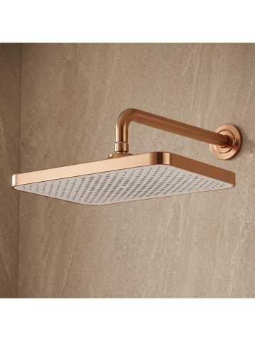 Palarie dus dreptunghiulara REA JS-032 cupru periat 380x210mm efect ploaie [5]