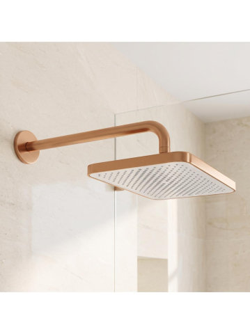 Palarie dus dreptunghiulara REA JS-032 cupru periat 380x210mm efect ploaie [4]
