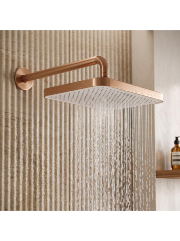 Palarie dus dreptunghiulara REA JS-032 cupru periat 380x210mm efect ploaie [9]