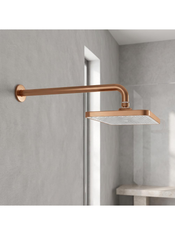 Palarie dus dreptunghiulara REA JS-032 cupru periat 380x210mm efect ploaie [2]
