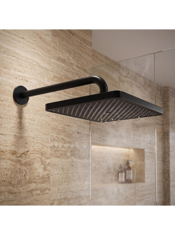 Palarie de dus dreptunghiulara REA JS-032 negru 380x210mm ABS [2]