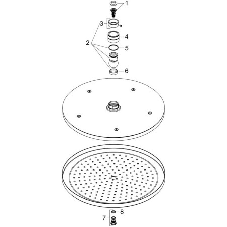 Palarie de dus fix, Hansgrohe, Croma 280, Negru mat [3]