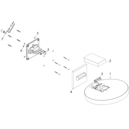 Palarie de dus fix, Hansgrohe, Rainfinity 360, 1 jet, alb mat [3]