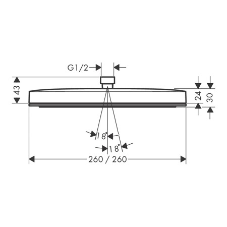 Palarie de dus, Hansgrohe, Pulsify E 260, 1 jet, bronz periat [1]