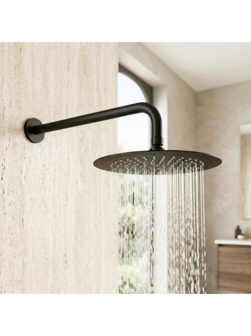 Cap de dus rotund REA JS-P014B negru 250mm inox [2]