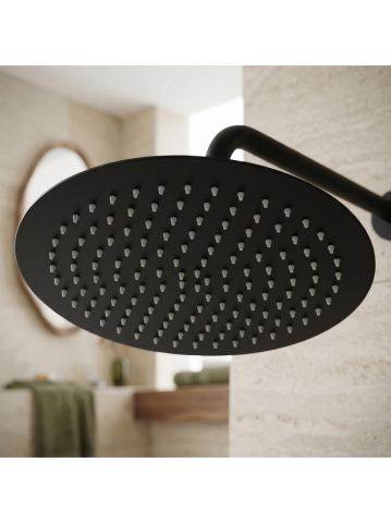 Cap de dus rotund REA JS-P014B negru 300mm inox [1]