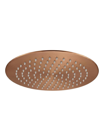 Brate si palarii dus - Cap de dus rotund REA JS-P014BRG cupru periat 250mm inox anti-calc