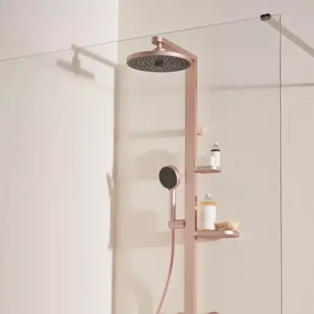 Palarie de dus rotunda din aluminiu Ideal Standard Alu+ rose mat 2 functii [2]