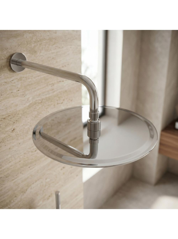 Cap de dus rotund REA JS-P014 crom 300mm inox Anti-Calc articulatie sferica [6]