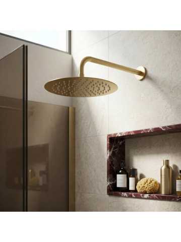 Cap de dus rotund REA JS-P014BG 30cm auriu periat inox [6]