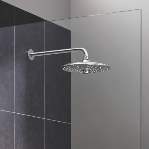 Palarie dus fix Grohe Euphoria 260, Ø26 cm cu brat, montaj pe perete [1]