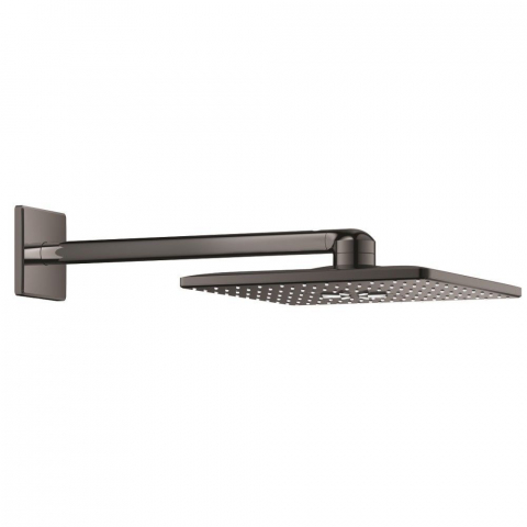 Brate si palarii dus - Palarie dus fix Grohe Rainshower 310 SmartActive, 31x31 cm cu brat, montaj pe perete, antracit (hard graphite)