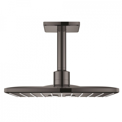 Brate si palarii dus - Palarie dus fix Grohe Rainshower 310 SmartActive, 31x31 cm cu brat, montaj pe tavan, antracit (hard graphite)