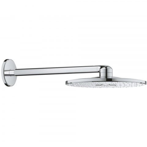 Brate si palarii dus - Palarie dus fix Grohe Rainshower 310 SmartActive, Ø31 cm cu brat, montaj pe perete, crom