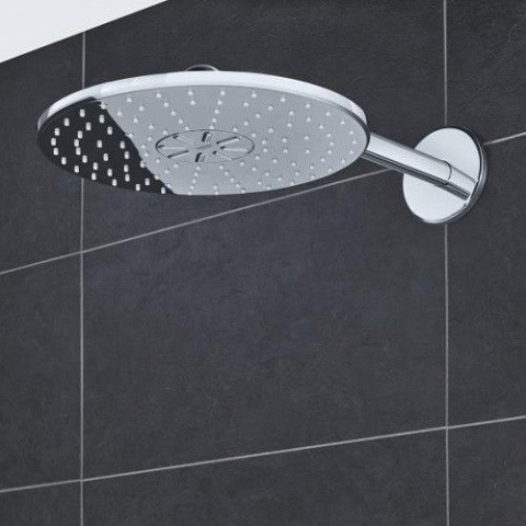 Palarie dus fix Grohe Rainshower 310 SmartActive, Ø31 cm cu brat, montaj pe perete, crom [2]