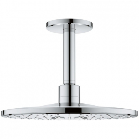 Brate si palarii dus - Palarie dus fix Grohe Rainshower 310 SmartActive, Ø31 cm cu brat, montaj pe tavan, crom