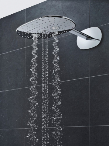 Palarie dus fix Grohe Rainshower 360 Duo, cu brat 36x22 cm, crom [1]