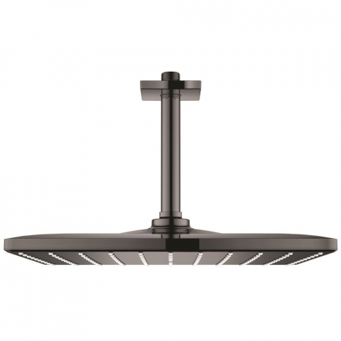 Brate si palarii dus - Palarie dus fix Grohe Rainshower Mono 310, 31x31 cm cu brat, montaj pe tavan, antracit (hard graphite)