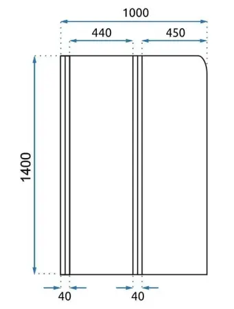 Panou pentru cada pliabil Agat-2 Auriu Periat 100cm, Rea [1]