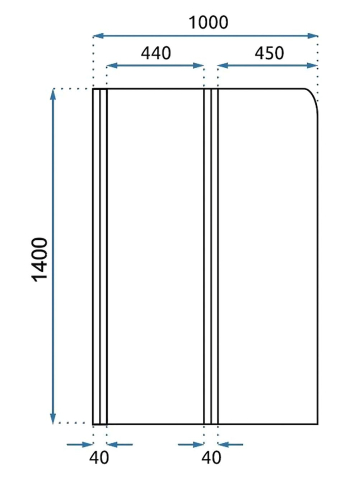 Panou pentru cada pliabil Rea Agat-2 100 cupru periat [6]