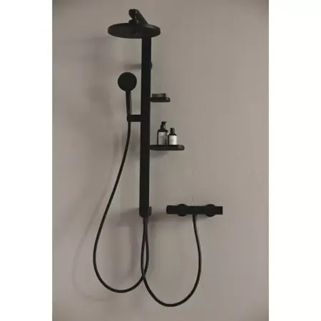 Para de dus din aluminiu Ideal Standard Alu+ negru mat cu 2 tipuri de jet [4]
