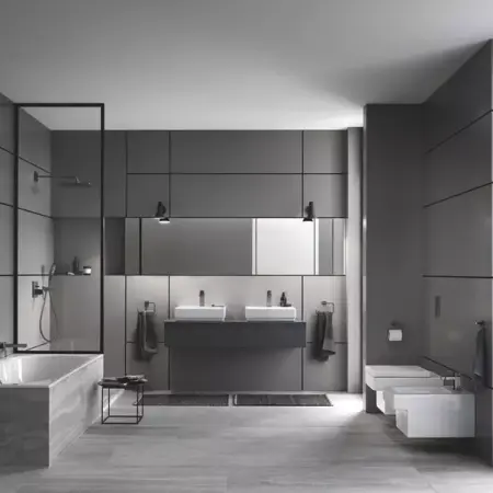 Para de dus Grohe Rainshower SmartActive 130 Cube 3 functii antracit periat Hard Graphite [2]