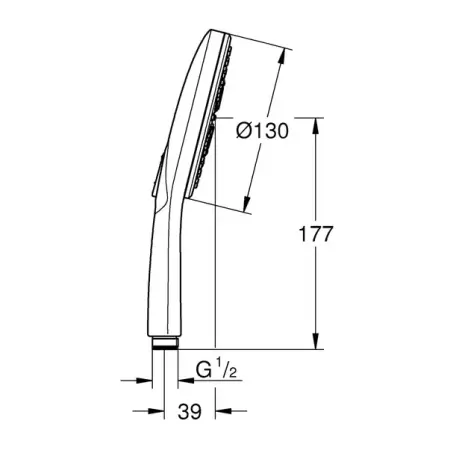 Para de dus Grohe Rainshower SmartActive 3 functii antracit periat Hard Graphite [6]