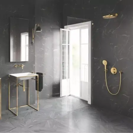 Para de dus Grohe Rainshower SmartActive 3 functii auriu lucios Cool Sunrise [3]