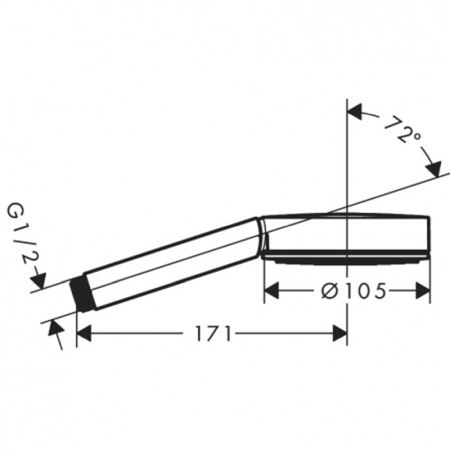 Para de dus Hansgrohe Pulsify S cu 1 functie, crom [1]