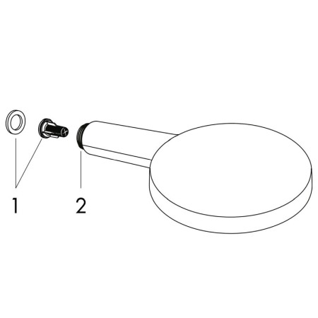 Para de dus, Hansgrohe, Raindance Select S 120, 3 jeturi, alb mat [2]