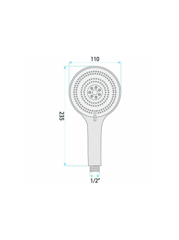 Para de dus Rea JS-019 nickel periat 110x235 mm plastic ABS 3 moduri jet [9]