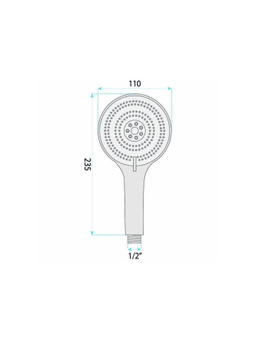 Para de dus Rea JS-019 cupru periat 110x235 mm plastic ABS 3 moduri jet [8]