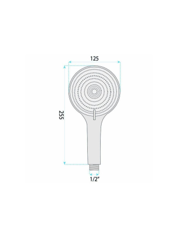 Para de dus Rea JS-020 auriu 125x255 mm ABS 4 moduri curgere Anti-Calc [8]